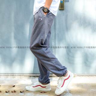 Champion gray foot-binding casual sports trousers for men and women with a falling feel, loose summer sweatpants, trendy official flagship product, dark gray p7310 l 180 - 210jin jin is equal to 0.5 kg