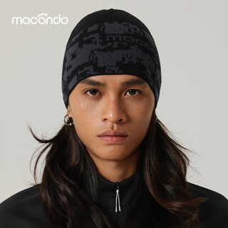 Macondo original item, tactical grid warm hat, environmentally friendly yarn, temperature locking and high elasticity, black, one size fits all
