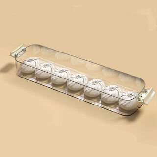 Naoiskey naoski seamed dumpling box for home multi-layer quick-frozen preservation, optional for regular customers, one layer + zero cover / can hold 12 pieces, small size and large capacity / can keep all kinds of food fresh