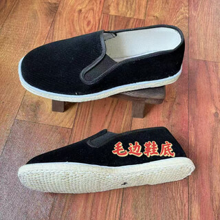 Jingyun cloth shoes, pure handmade old beijing hand-made hemp rope thousand-layer sole, spring and summer traditional breathable rural cloth shoes for men and women, corduroy black - handmade corduroy upper (raw edges) 35