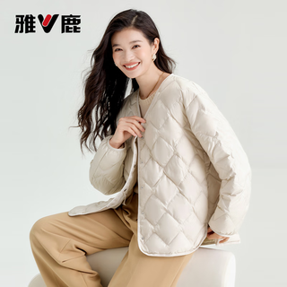 Yalu light thin down jacket women's liner 2025 early spring new fashion short versatile warm diamond plaid thin jacket