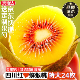 Jingdida pujiang red heart kiwi fruit 24 extra large fruit single fruit 100g+ kiwi fruit straight from the source