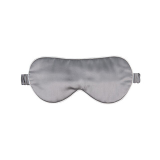 Manito/manita mulberry silk eye mask, light-blocking, soft and breathable for sleep, lunch break, travel and skin-friendly new year gift, flint gray + white