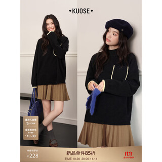 Wide-color black half-high collar inner bottoming top for women 2025 autumn and winter new commuter casual sweater sweater black m