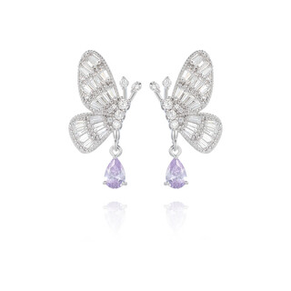 Xuping xuping jewelry alloy fashionable temperament sweet pavé smart high-end butterfly earrings gift jewelry x001160663 earrings