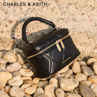 Charles&keith rhombus chain portable crossbody small square bag box bag women's bag birthday gift ck2-80782534