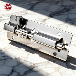 Plum blossom (blossom) stainless steel latch 4 inches 054 indoor door lock fitting room bathroom latch lock exposed door latch 100mm