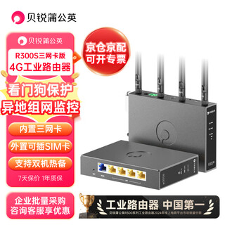 贝锐蒲公英R300S标准款三网卡版 4G工业路由器5网口4g全网通可插sim卡无线wifi远程管理异地组网