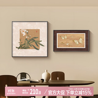 Ji jian ji modern abstract living room decorative painting retro medieval style bedroom dining room hanging painting combination wall landscape mural
