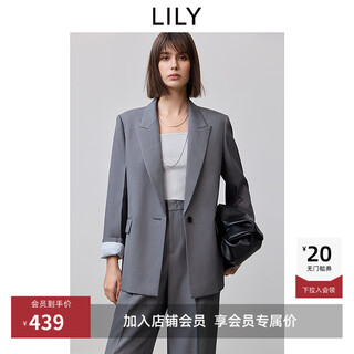 Lily zero pressure suit 2025 spring new loose casual relaxed feeling commuting exquisite high-end feeling suit jacket women 501 gray m