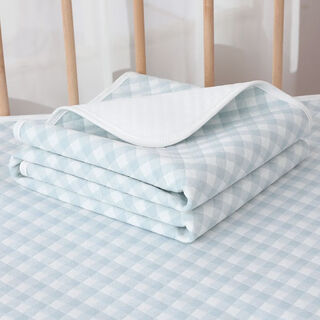 Pure cotton type a diaper pad waterproof non-slip washable aunt pad maternal elderly care pad baby diaper pad pure cotton diamond blue washable 9999 times 50x70 wheelchair pad