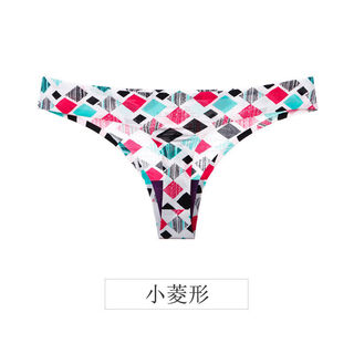 Seamless underwear women's thong one-piece sexy european and american sports and fitness large size invisible low-waist ice silk leopard print small diamond m90-110jin jin equals 0.5 kg