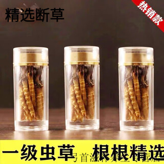 花色堂正宗头茬冬虫夏草洁净大只真品鲜虫草2025年精选干货虫草 60根大号高档压克力瓶装