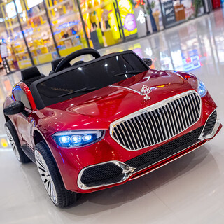 Other electric vehicles, four-wheeled vehicles, men and women, children, babies, mercedes-benz toy cars, can sit on people, remote control stroller, rechargeable children, painted red dual-drive, 12v4.5a explosion-proof battery + leather seat, electric drive