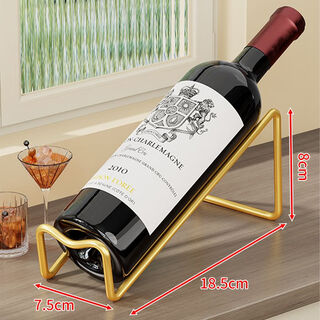 Tanbeiman red wine display rack red wine rack light luxury ornaments diagonally placed wine cabinet table porch display rack wine bottle storage rack wine stand gold