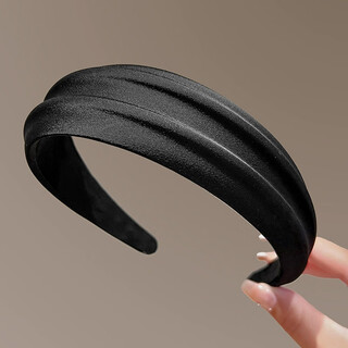High-ceiling headband for women 2025 new high-end, fashionable and versatile wide-brimmed headband for going out, hairpin, black headband