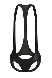 Men's underwear one-piece back briefs fitness performance underwear silky thin men's thong black l