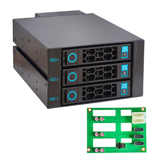 Heng yu (heng yu) heng yu hot-swappable hard drive module computer case optical drive position 3 optical drive position conversion hard drive cage with backplane storage expansion hard drive cage hard drive expansion dock satasas hy-3 bay hot-swappable hard drive module (sata interface)