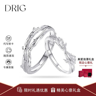 Drig ring couple ring men and women sterling silver 2025 new light luxury proposal confession wedding anniversary birthday gift for women with branches ring light luxury gift box