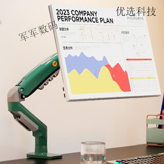 NB（ERGONOMIC）NB 炫彩系列电脑显示器支架悬臂屏幕机械臂增高架升降旋转拉伸 炫彩系列-橄榄绿 17-30英寸 2-9kg