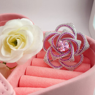 Xuping xuping jewelry alloy fashionable temperament high-end pavé hollow camellia brooch gift jewelry x001176823 brooch