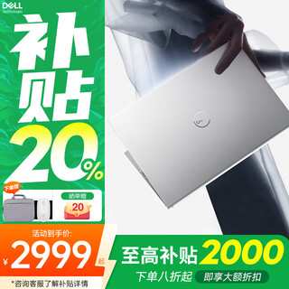 戴尔（DELL）国家补贴20%2025款办公本笔记本电脑灵越15pro 15.6英寸粉色女大学生电脑推荐轻薄全能本手提电脑 静谧银 | 15pro轻薄本【15.6英寸】 【学长推荐】酷睿六核 32G 