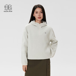 Kolon sport kolon outdoor casual clothing women's loose elastic stitching contrasting multi-pocket hooded sweatshirt