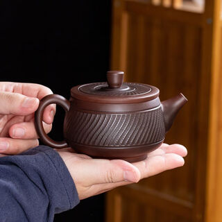 Original ore purple pottery pot fengming han tile teapot single pot teapot large capacity kung fu tea set purple pottery han tile pot r purple pottery-han tile fengming pot 270ml