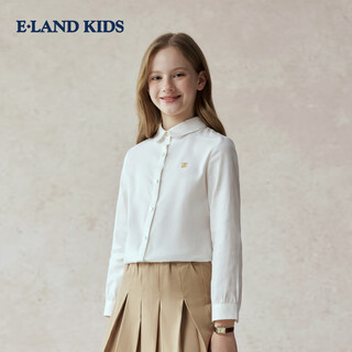 E land kids girls' shirt, long-sleeved top, ivory white 140