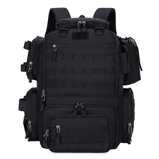 Outdoor fishing multifunctional storage bag large capacity lure bag men and women fishing rod bag fishing gear bag backpack fishing bag black