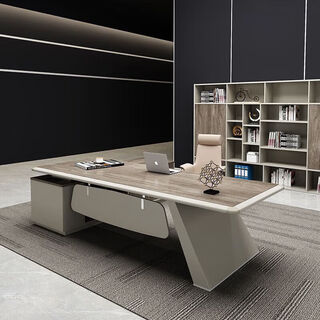 Nanjing museum administration president boss desk simple modern manager desk and chair combination chairman office furniture paint executive desk 1.8 meter boss desk