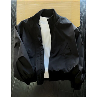 Du xiaoxian brown american stand collar pilot jacket men's spring and autumn maillard short jacket profile high street baseball uniform black xl recommended 120-140jin jin is equal to 0.5 kg