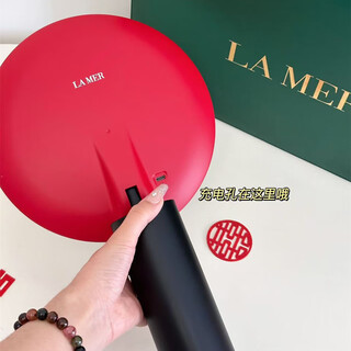 Souvenir lamer lighted makeup mirror led smart desktop mirror birthday gift wedding company gift red smart mirror + gift box + 5x mirror + shopping bag