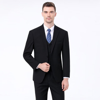 Hart marx youngor shopping mall same style groom wedding suit suit men's formal groomsmen dress business suit workwear 803 black three-piece suit m 170/46