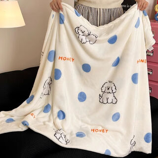 Yaowanxi ins cute lamb milk velvet blanket office nap blanket shawl blanket thickened blanket sofa small quilt 1 70x100cm nap children's blanket overalls kitten double-sided milk velvet soft, delicate, fashionable and multi-functional
