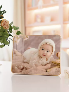 Fantasy children's photos customized photo frame washed wedding photos made into table printing wedding photos family portrait photo album ornaments 7-inch table horizontal version