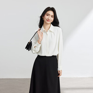 Lady bird white shirt, women's professional attire, high-end interview formal top, small man's daily commuting inner long-sleeved shirt
