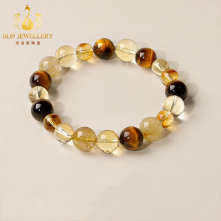 Matching citrine bracelet women's tiger eye stone bracelet beads 12mm