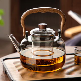 Mingguang teapot glass teapot tea water separation teapot high borosilicate glass kettle glass tea set kung fu teapot