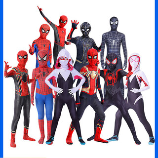 Cute spider-man cos suit black spider-man for men and women, adult children, headgear, jumpsuit, tight clothes for girlfriend, black and white venom, adult 190 180-190cm