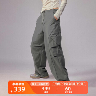 Instant mountain and wild mountain series outdoor lightweight velvet workwear women's straight paratrooper pants khaki gray xs