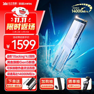致态长江存储SSD固态硬盘 NVMe M.2接口 TiPro9000 PCIe 5.0笔记本台式通用办公游戏电竞电脑扩展硬盘 【2TB】 TiPro9000固态硬盘