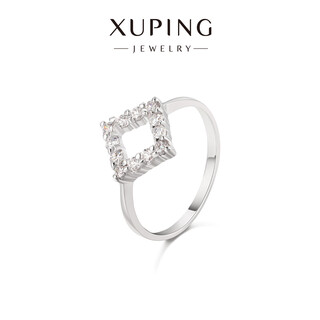 Xuping xuping jewelry alloy fashionable temperament simple and versatile geometric micro-setting ring gift jewelry ring #6b