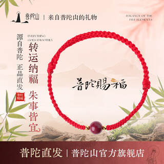 Putuo mountain zodiac year red rope bracelet for women, snake zodiac year auspicious wearing item, cinnabar bracelet for men