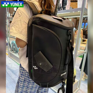 Yonex 2025 new yonex badminton bag yy backpack single shoulder crossbody bag sports backpack independent shoe compartment ba361cr black