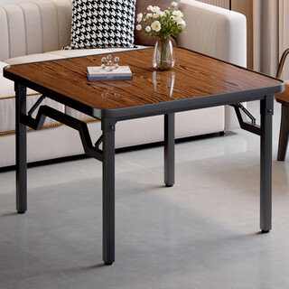 Shanshan wood art dining table folding table household small apartment dining table mahjong egg-breaking table outdoor stall small table