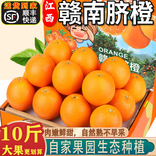 小筑倾橙【顺丰快递】正宗江西赣南脐橙新鲜纽荷尔手剥甜橙子水果年货礼盒 10斤精选大果 店长力荐