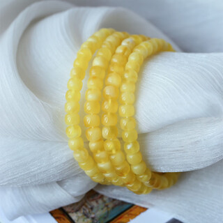 Uozawa special price, natural russian beeswax old-style bead bracelet, beeswax amber jewelry gift for women, about 7-7.5mm, randomly sent one