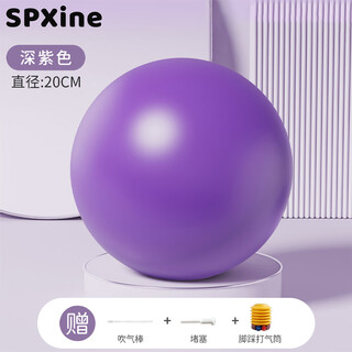 Spxine octopus yoga ball small ball pilates adult special pelvic floor hypertension postpartum repair artifact core training dark purple - diameter 20cm bearing 600kg/free teaching video/foot pump
