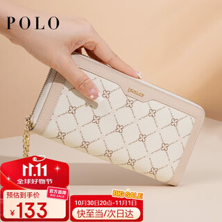 Polo handbag women's wallet women's long card bag clutch bag women's multi-card slot wallet printed women's bag birthday gift